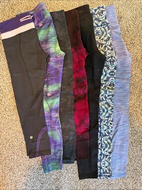 lululemon athletica Kids Multicolor and Black Patterned Leggings Pack